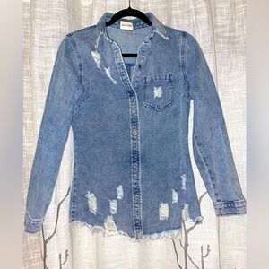 Lala Factory Distressed Denim Shirt